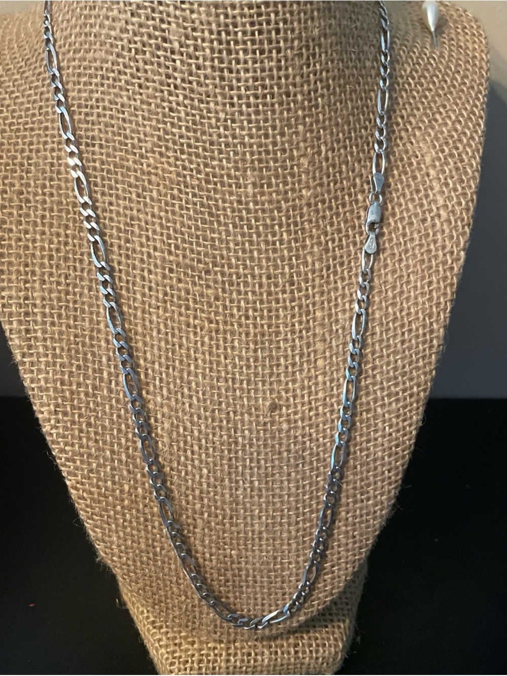 Polished Silver Figaro-Style Chain Necklace - Classic Silver